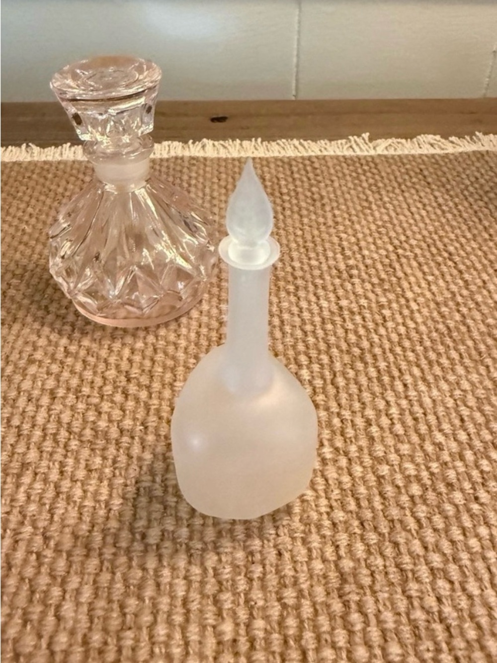 Vintage handblown decanters glass perfume bottles essentials oil bottles ~blue - Picture 6 of 10